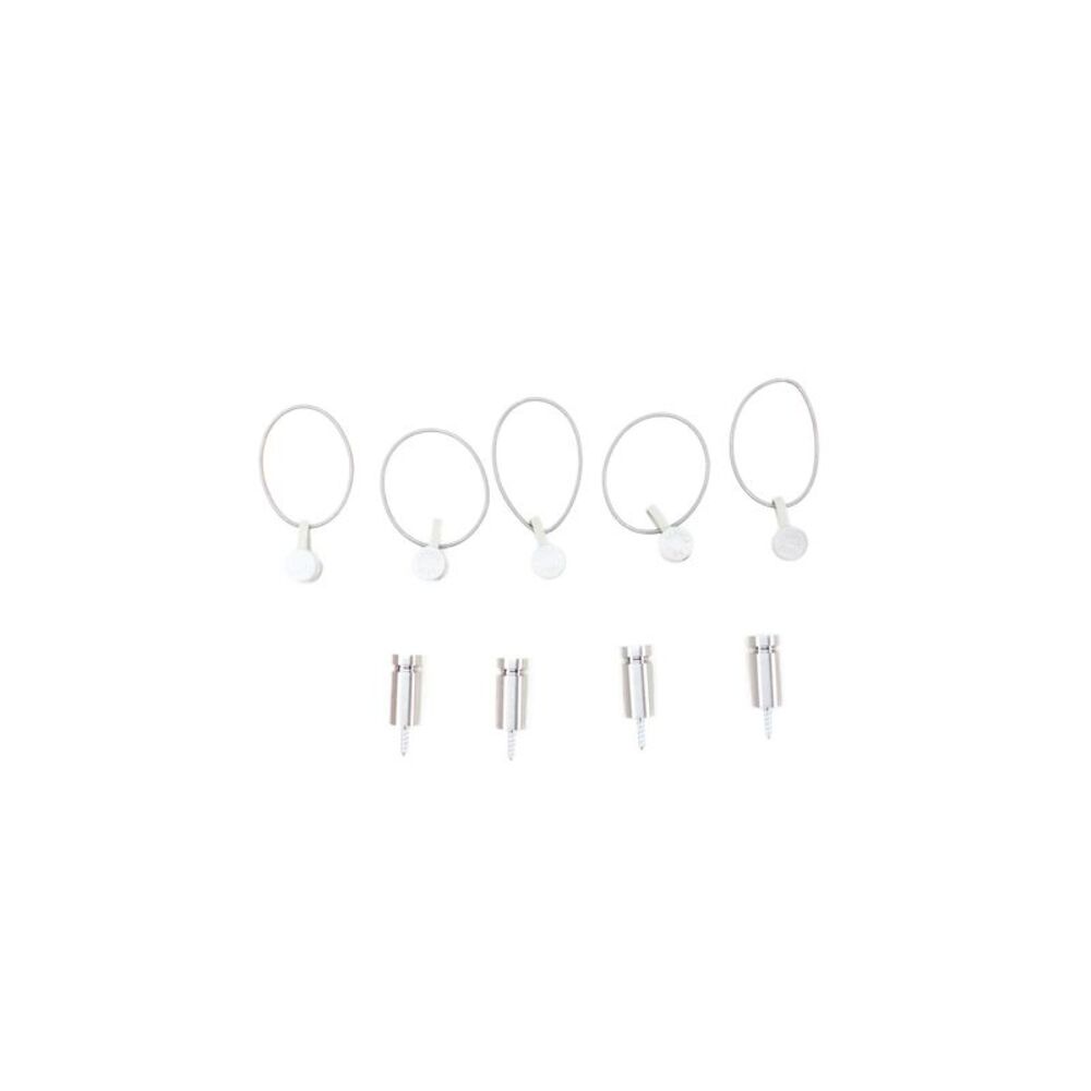 Hermes Unisex Adults Magnetic Hanging System Silver Set of 5